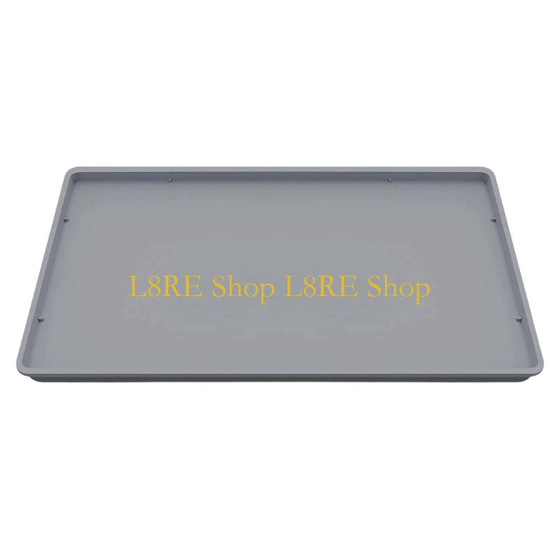 

L8RE Silicone Countertop Drying Mat For Coffee Machines Nonslip Heat Insulation Tray Drainage Channel Home Cafe Accessories світло-сірий колір