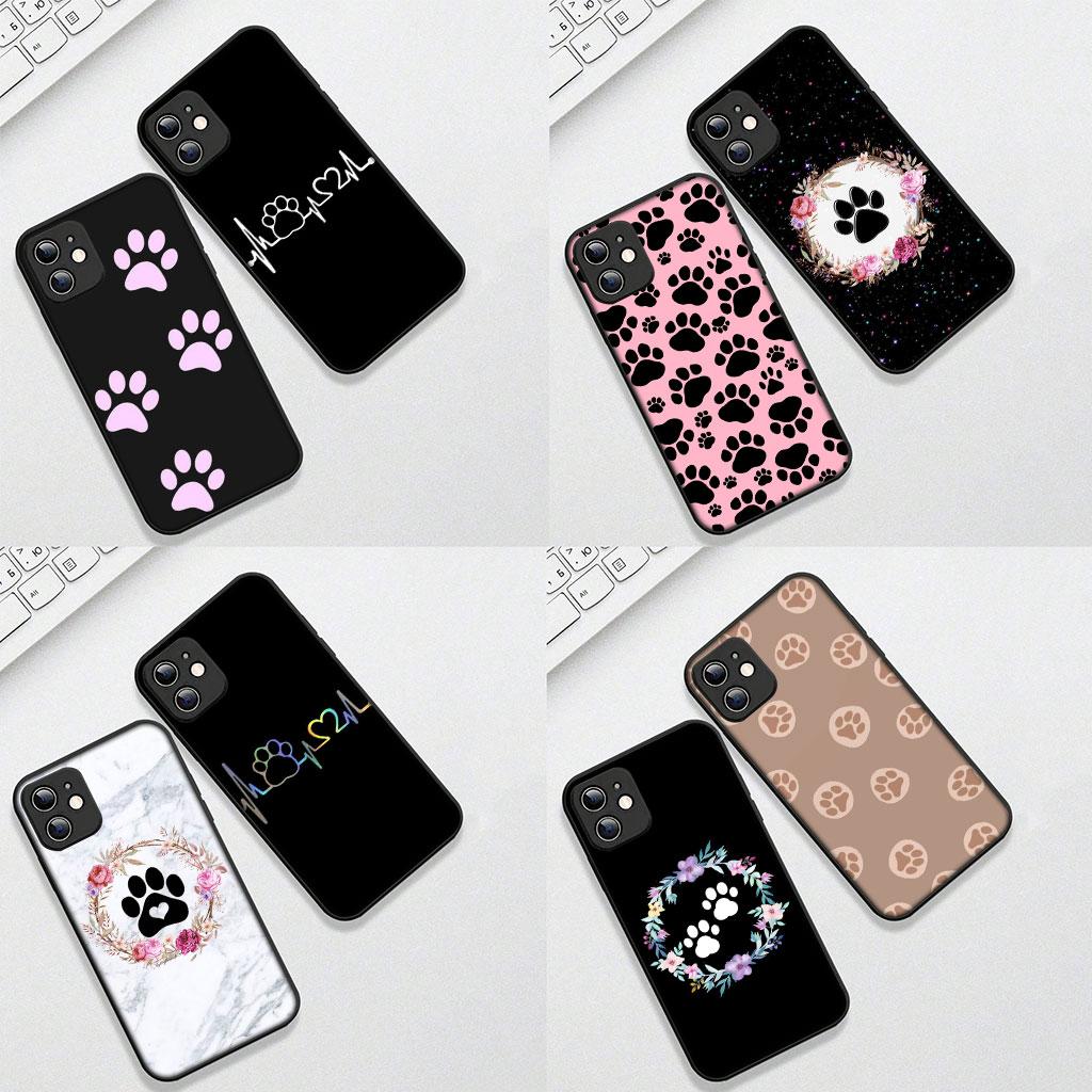 Soft Cover for Samsung Galaxy A05 A06 A14 A50 A51 A52 A12 A13 A17 A70 A07 A25 A26 A56 A23 M53 Coque Phone Case Cute Dog Paw