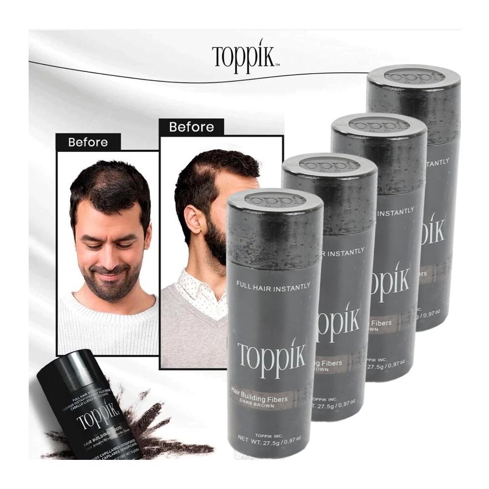 (dark Brown) 4 Pack Toppik Hair Building Fibers Dark Brown 27.5 G / 0.97 Oz Hair Care