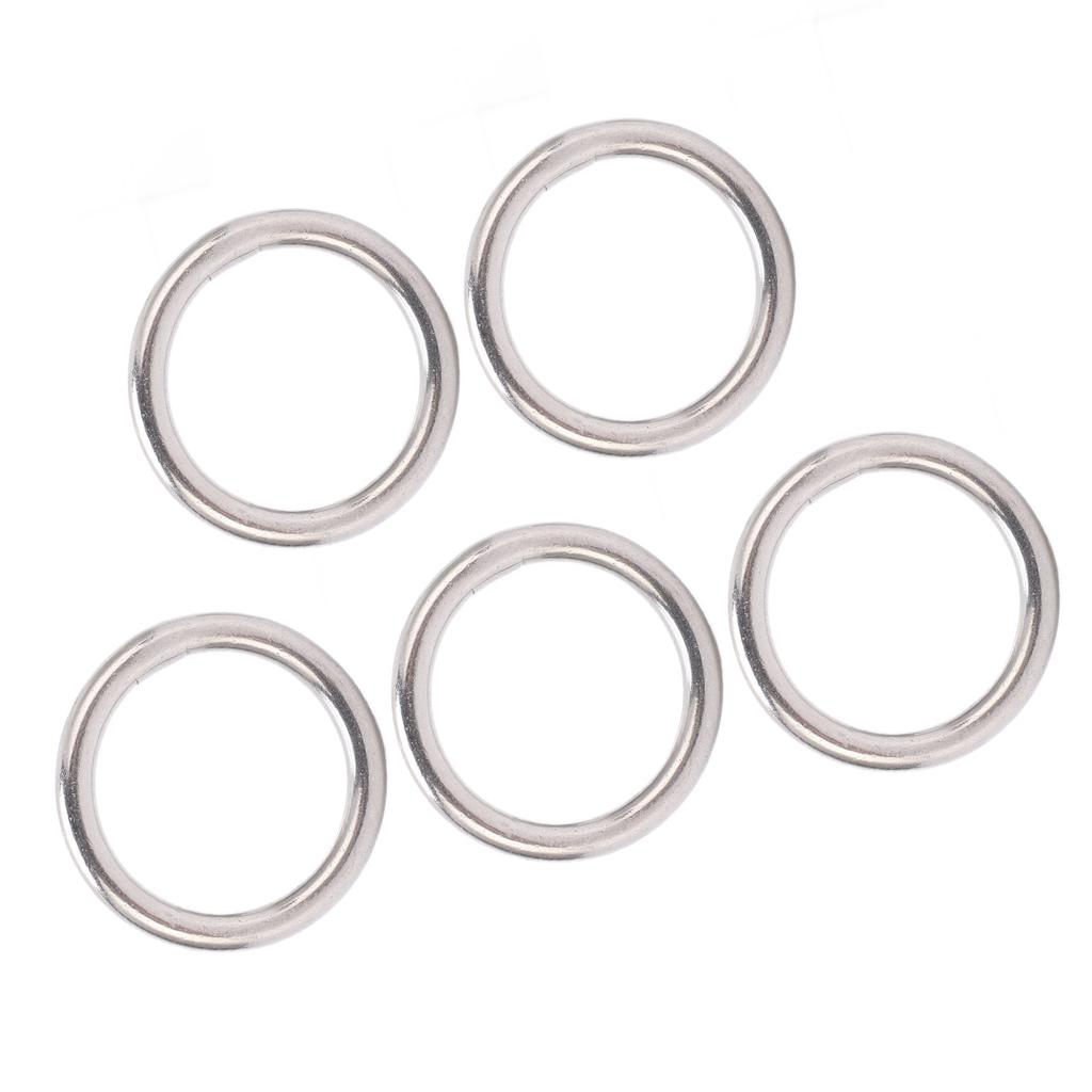 5Pcs 304 Stainless Steel Round O s Seamless Multi Purpose Welding Metal O s for Marine Boat Equipment s