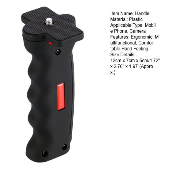 Camera Handle Ergonomic Multifunctional Universal Non-slip Easy Installation Selfie Stick Portable Handheld Phone DSLR Camera Grip Holder for Travel