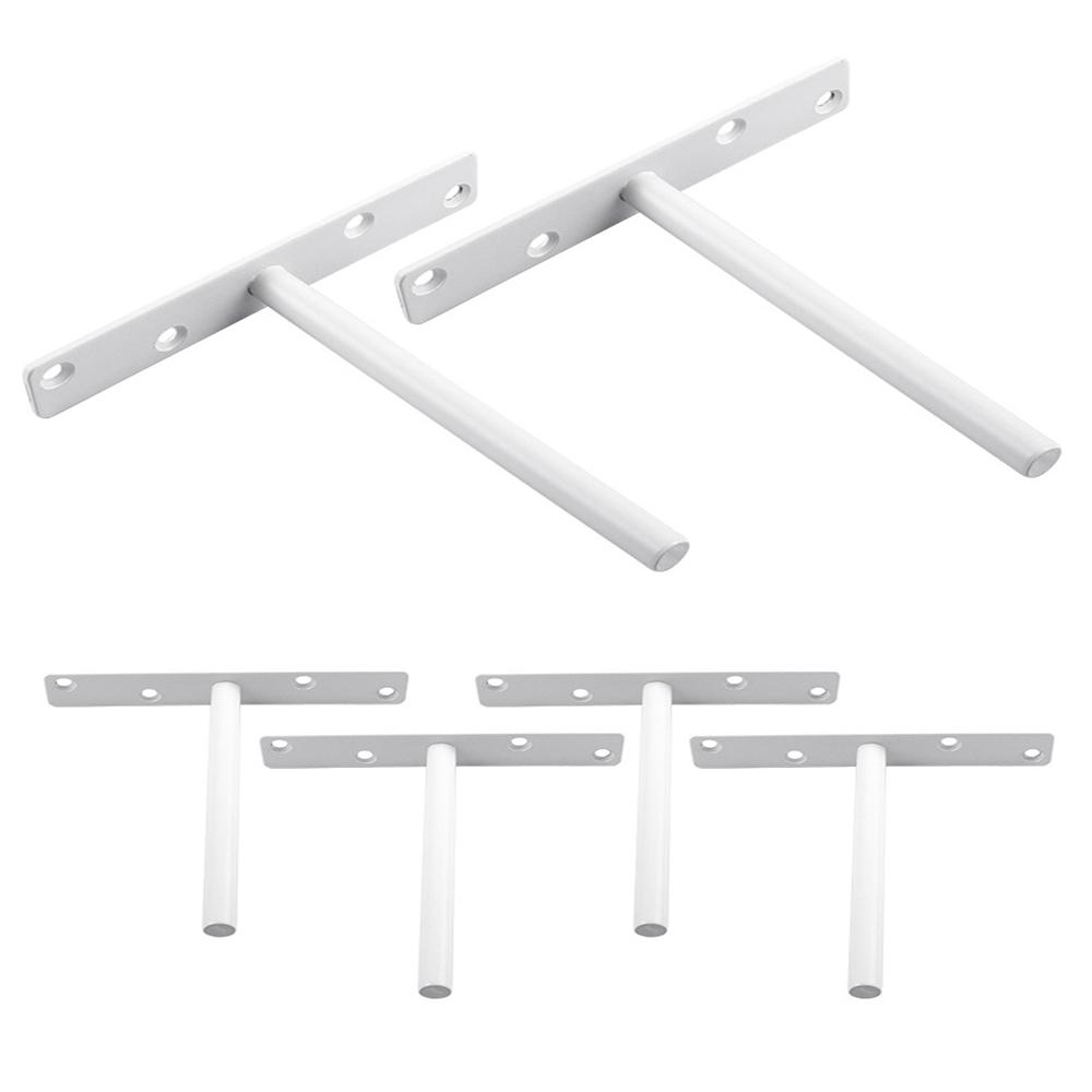 Sizes Screw Mounting Plate T Shape Wall Shelves Supports Shelf Bracket Concealed Metal Brackets