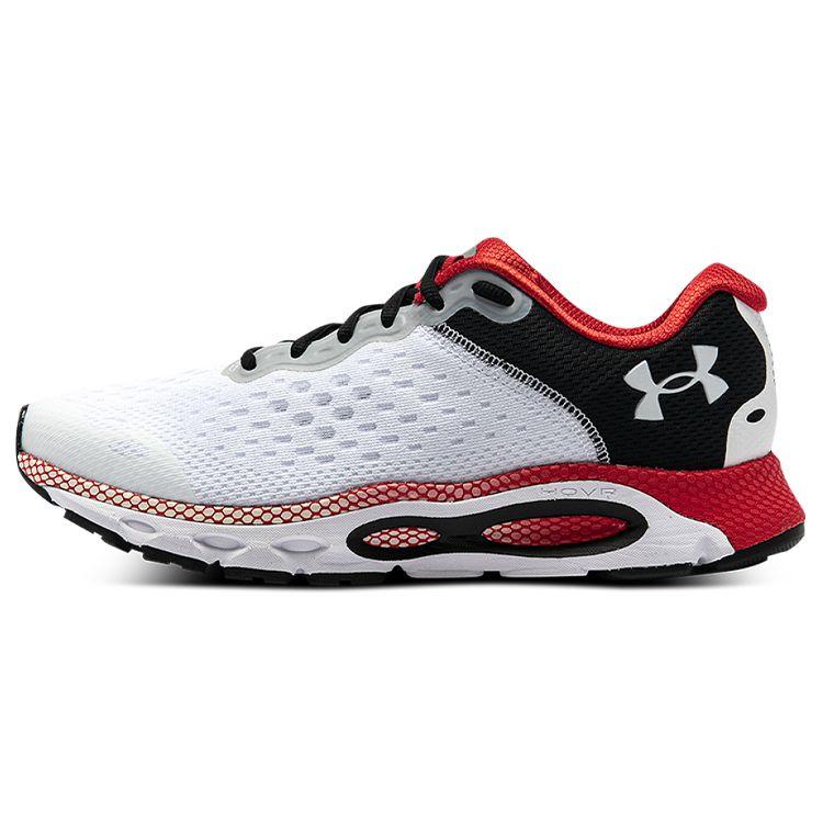 Under Armour Hovr Infinite 3 Comfortable Stylish Fabric Low-Top Training Running Shoes Men Sneaker White Black Red 3025201-100
