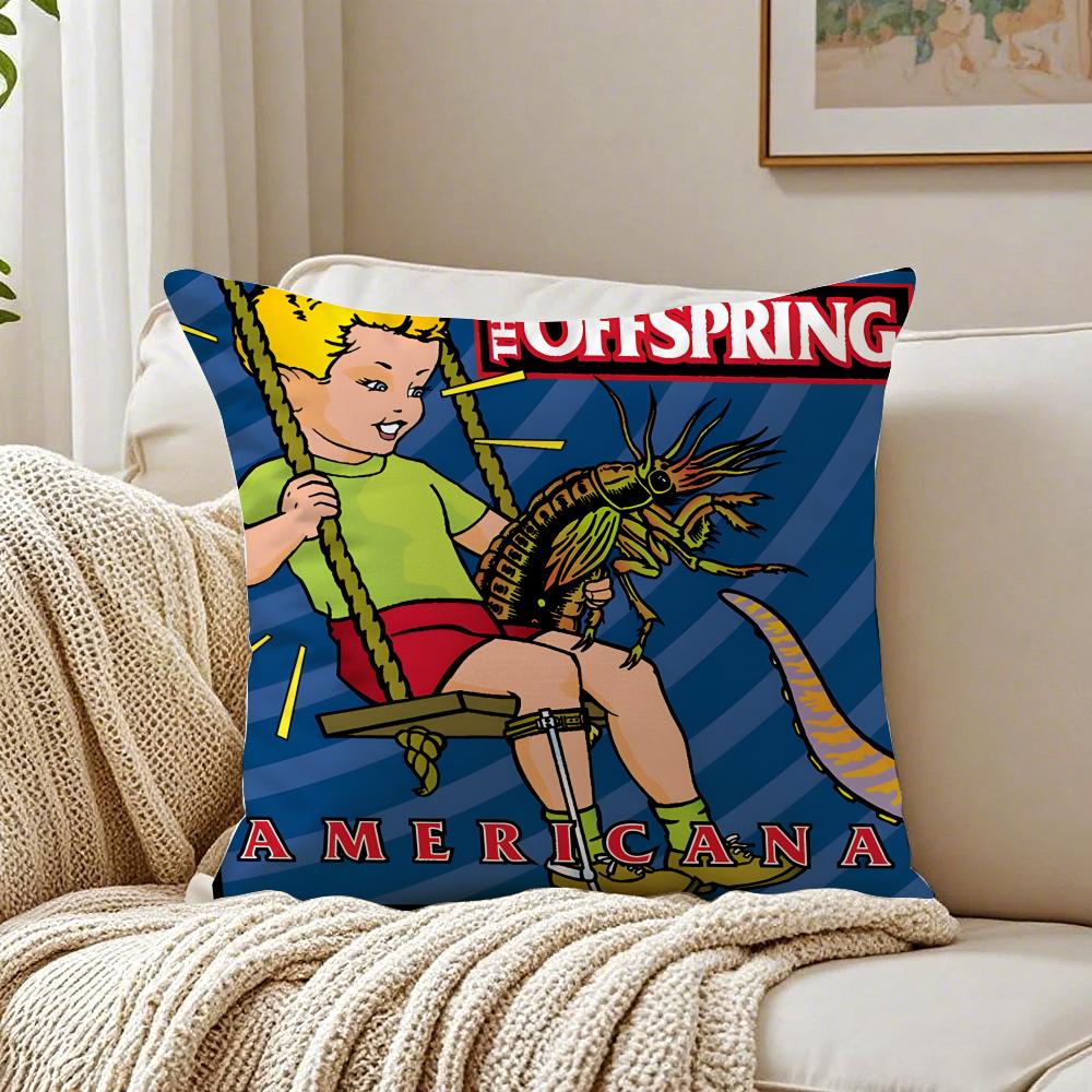 TThe Offspring Cushion Cover Pillowcase Antidustmite Living Room Sofa Decor Cushion Room