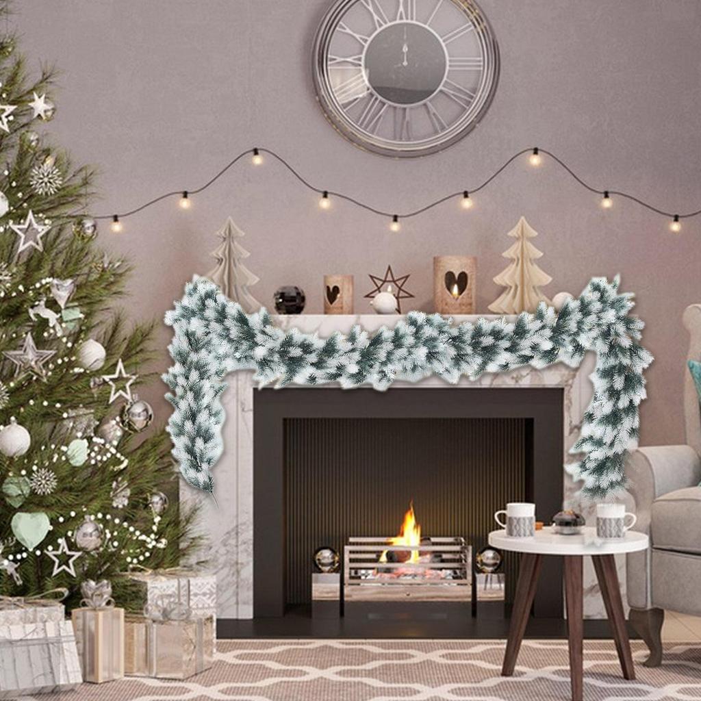Christmas Garland Realistic Christmas Greenery Decoration Fireplace Artificial Pine Garland For Door Cabinet Kitchen Window