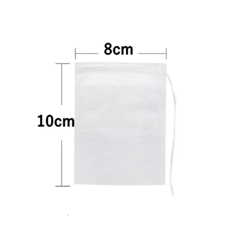 200/50PCS Disposable Tea Filter Bags Non-woven Fabric Tea Bag with Drawstring Kitchen Filter Paper for Coffee Herb Loose Tea