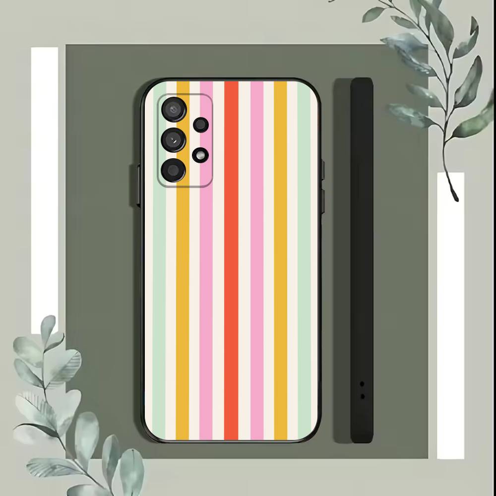 

Красочный полосатый чехол для телефона Samsung S25, S24, S21, S22, S23, S30, Ultra, S20, Plus, Fe, Lite, 5G Черный чехол Samsung S24Plus