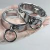 Heavy Metal Handcuffs Wrist Ankle Cuffs Locking Restraint Posturte Slave Bondage  Sex Toys for Couple Erotic Toys Man Woman