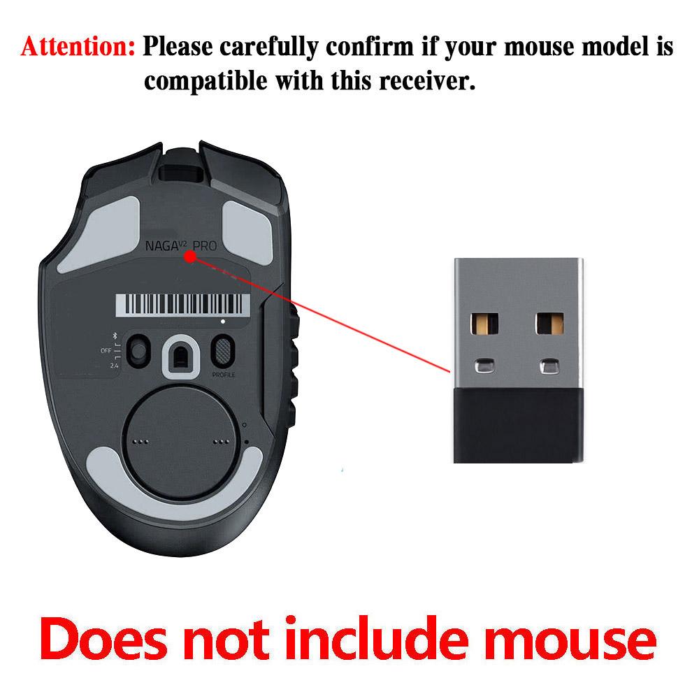 (New) USB Mouse Receiver Adapter Fit For Razer Naga V2 PRO Wireless Gaming Mouse