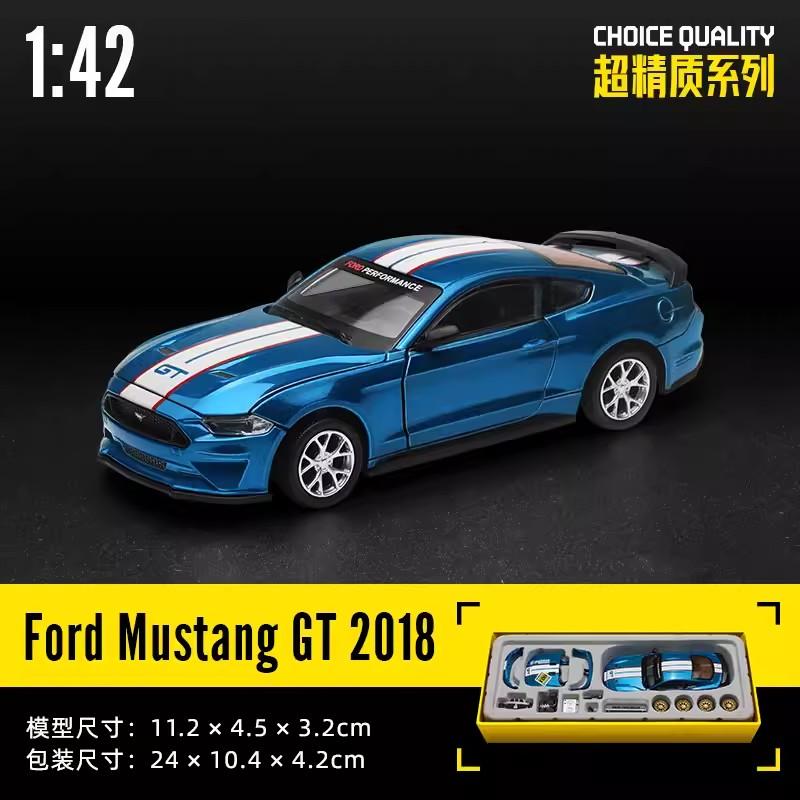 

ОСО 1:42 2018 Ford Mustang GT из сплава, модель игрушечного автомобиля, гоночный сплав, серия сборки спортивных автомобилей, стили установки