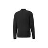 Puma Men's Black Full-Zip Stand Collar Knit Cardigan With Logo Casual 536155-01