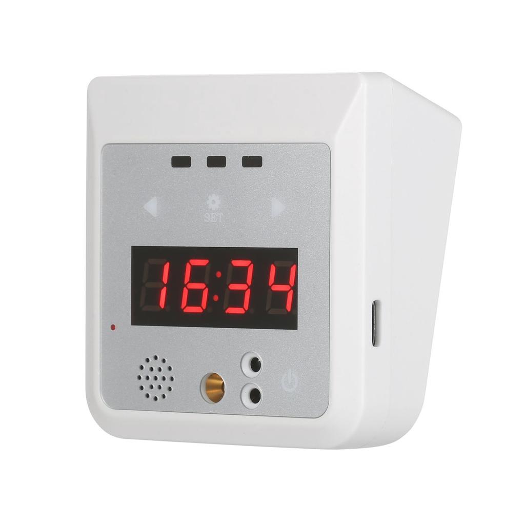 2-in-1 Automatic Digital Thermometer Non-Contact Infrared Temperature Measurement + Time Display