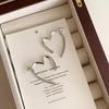 S925 Silver Needle Heart Earrings: Simple, Luxurious, and Versatile Cold-Style Hoops for Women