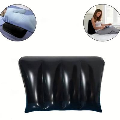 New PVC Flocking Silicone Pillow Blue+Black Triangle Cylinder Wedge Magic Cushion Inflatable Soft Inflatable Pillow Home