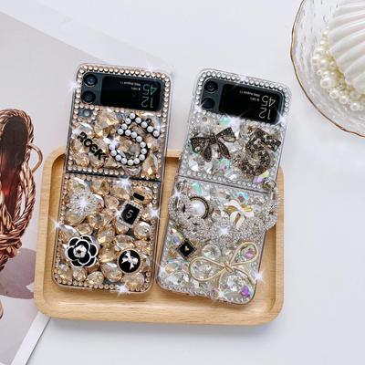 Bling Elmas Bilezik Zincir Kılıf Samsung Z Flip 5 4 3 Z kat 4 S23 S22 S21 Ultra A53 A33 A23 A13 A14 A24 A34 A54/iphone 15 14 13 Teddy Yumuşak Kapak