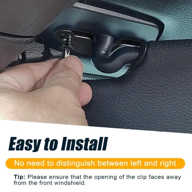 High Durability Aluminum Clamps Car Interior Sunvisors Repair Sunshade Fixing Holder Bracket Clips Suitable for 2018