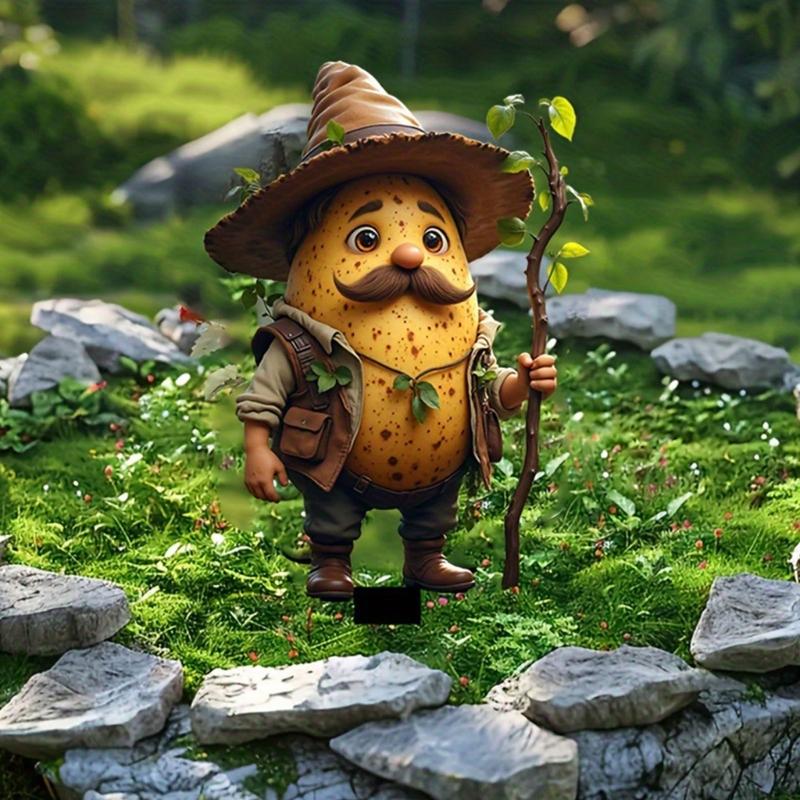 Acrylic Garden Floor Plug Cartoon Creative Mushroom Statue Sculptures Multifunctional Waterproof Mushroom Figurine