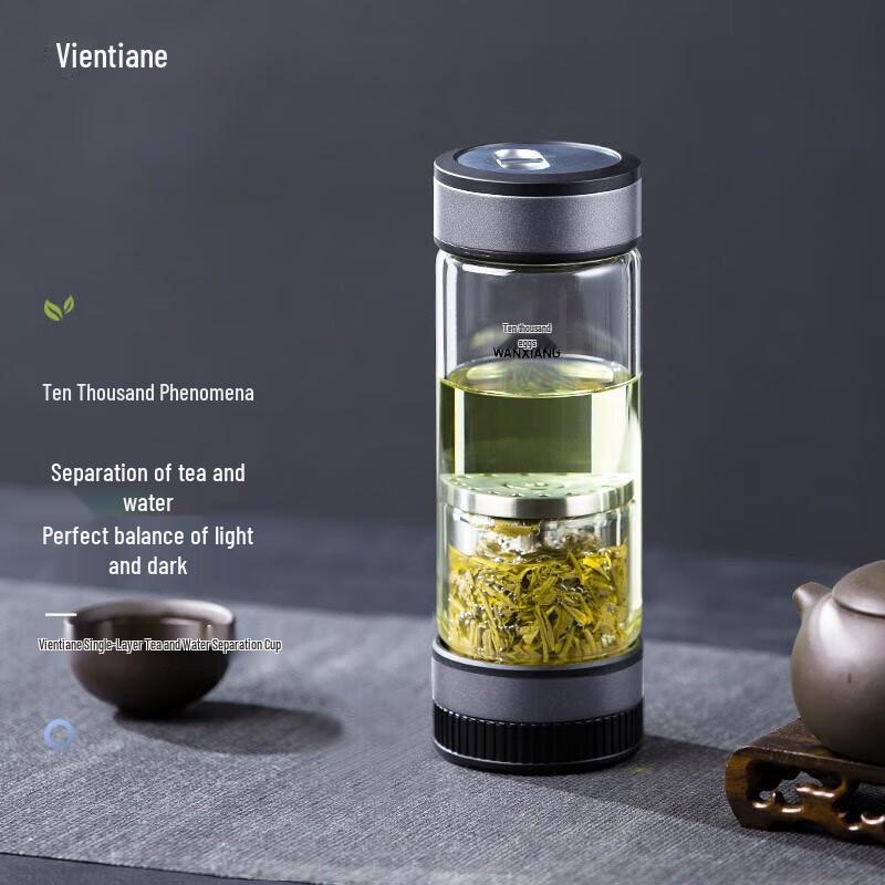 Portable High Borosilicate Glass Tea Infuser Bottle