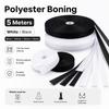 6mm-15mm wide polyester steel strips, used for sewing clothing accessories, bra underwires, wedding dresses, evening gowns, lingerie, hats (5 meters)
