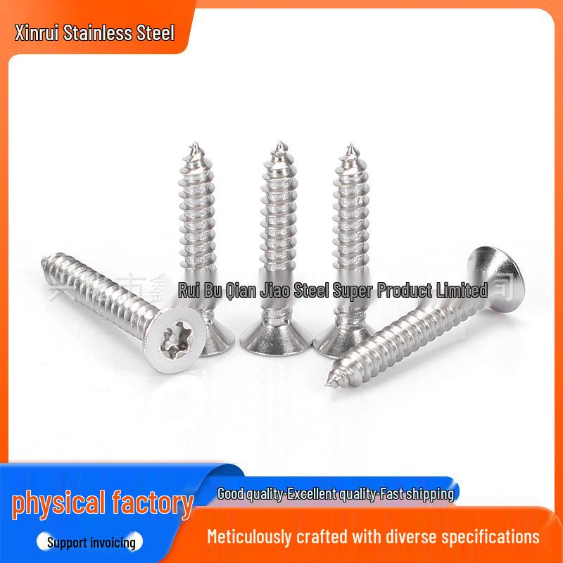 304 Stainless Steel Countersunk Flat Head Plum Self-Tapping Screw with Shank