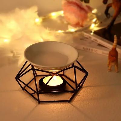 Romantischer geschmiedeter Duftkerzenständer Räucherstäbchenhalter Ätherisches Öl Aromatherapie-Lampe Diffusor Heim-Dating-Atmosphäre für Paare