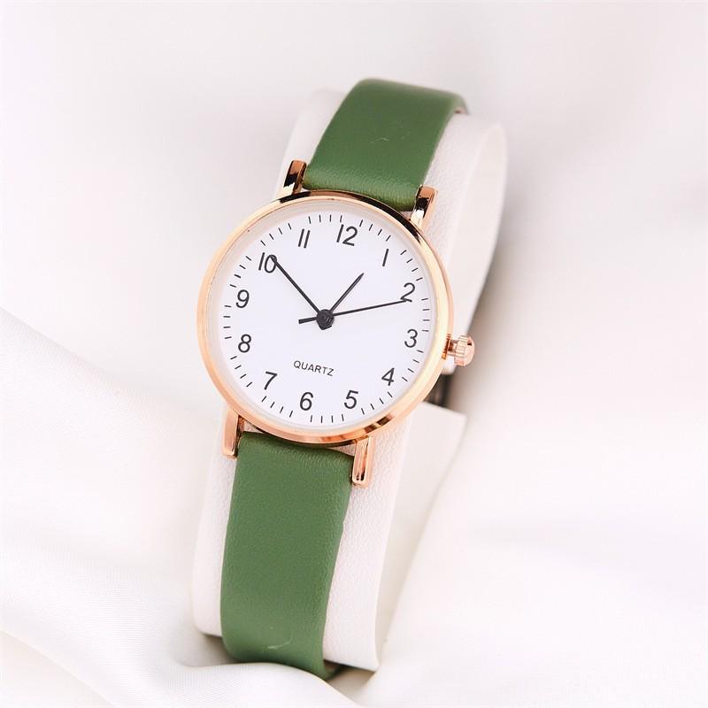 Reloj de Cuarzo para Mujer: Correa de cuero simple y elegante