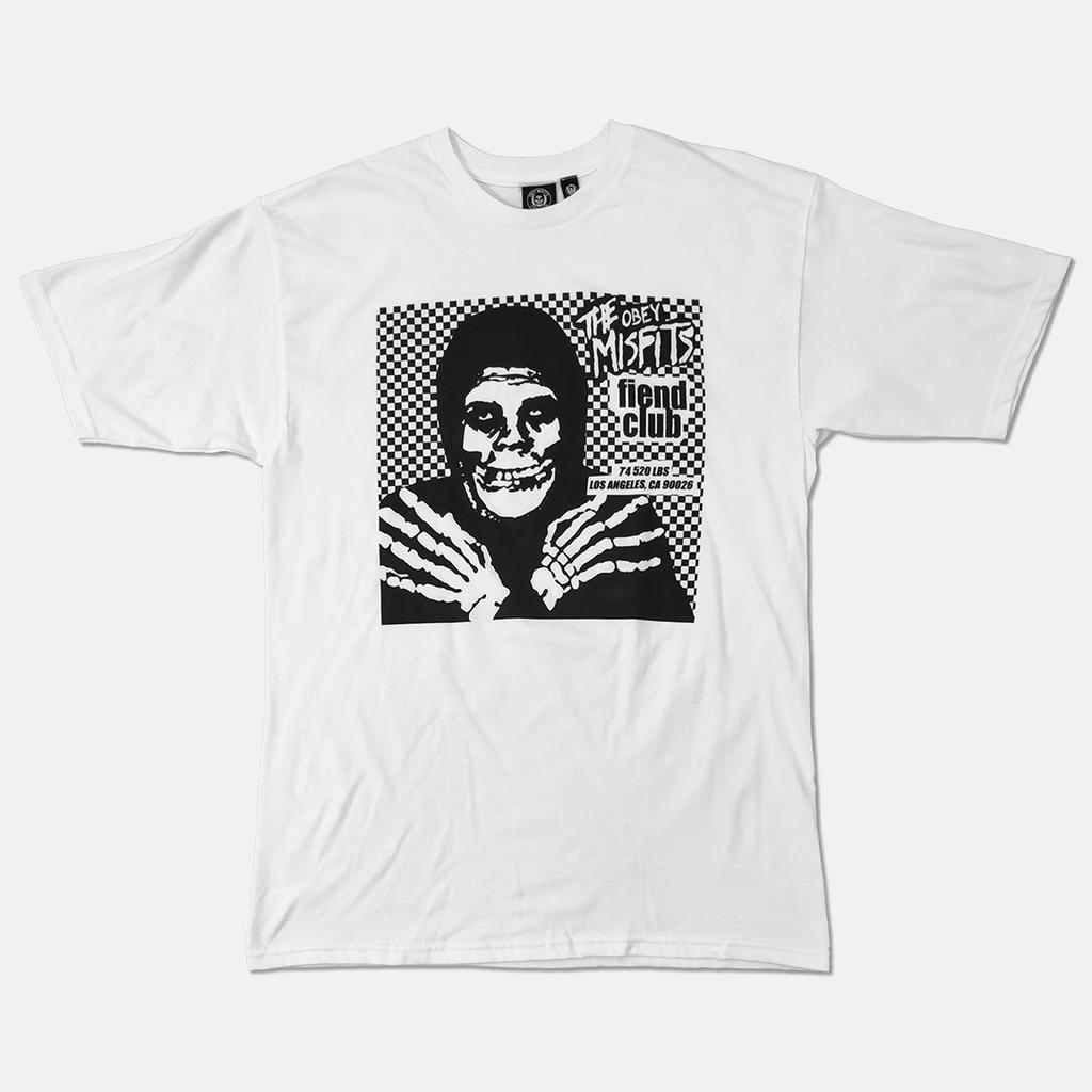Misfits Fiend Club Tee Short Sleeve T-Shirt Couple with The Same Trendy Couple Outfit Breathable Sweat-absorbing Versatile