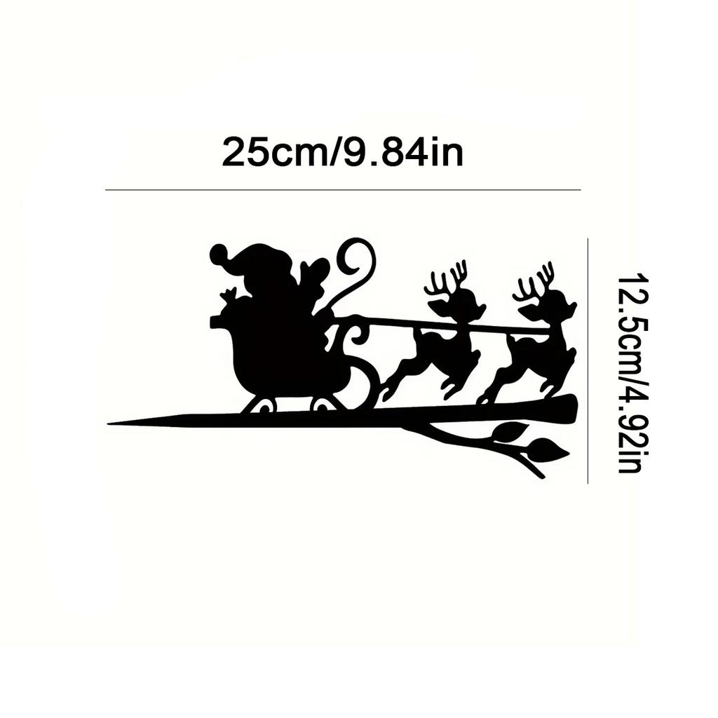 1Pc Iron Santa Claus Outdoor Statue for Gift Giving, Outdoor Decoration, Christmas Decoration, Suitable for Outdoor Courtyards, Garden Trees,