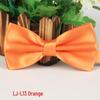 Double-Layer Solid Color Men's Bow Tie with Metal Buckle and Chain