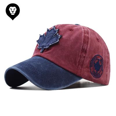 2020 Neue Baseballkappe mit kanadischem Ahornblattmuster für Herren und Damen, vielseitige Baumwollkappe