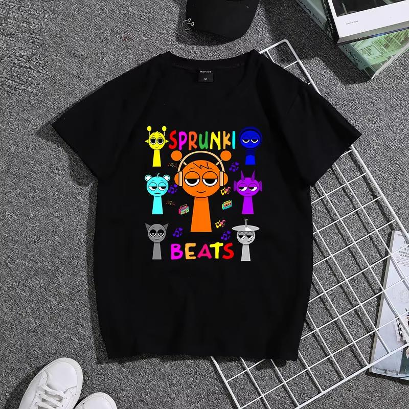 Kids Boys Cute Music Cartoon Characters Graphic TShirt Soft Cotton Crew Neck Tee Casual Summer Wear for School Playdf0018