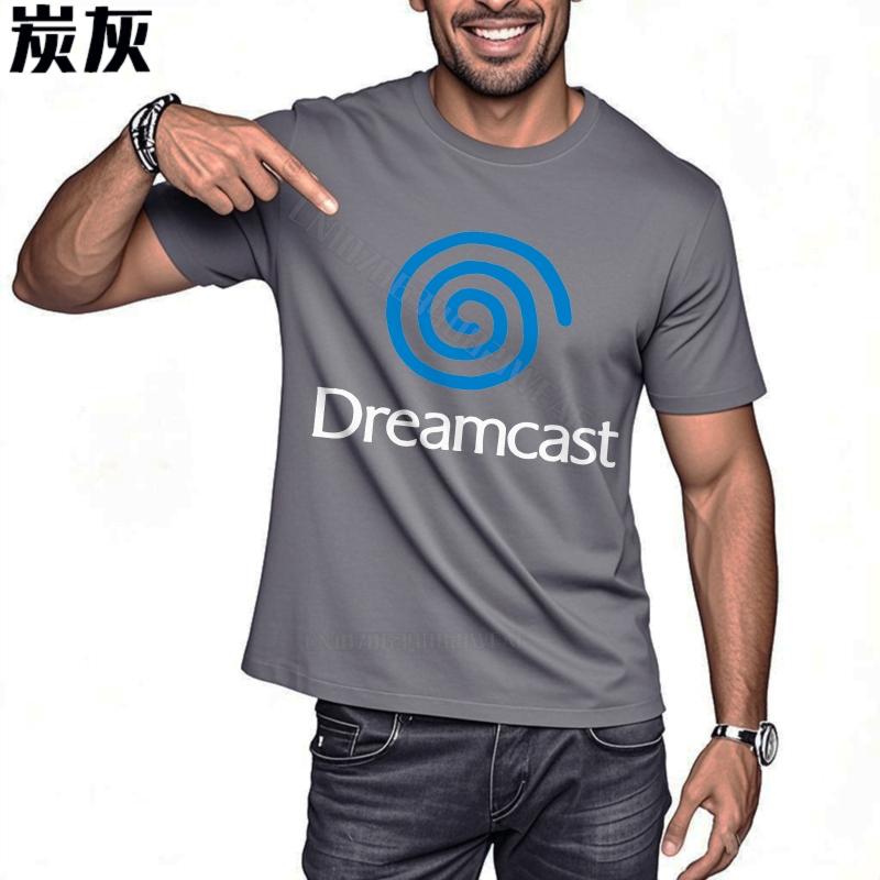 Unisex T Shirts Fashion Cotton Tshirt Dreamcast Logo On Black Short Sleeve Comfort Tshirt Retro Comfortable Unisexs Tshirt