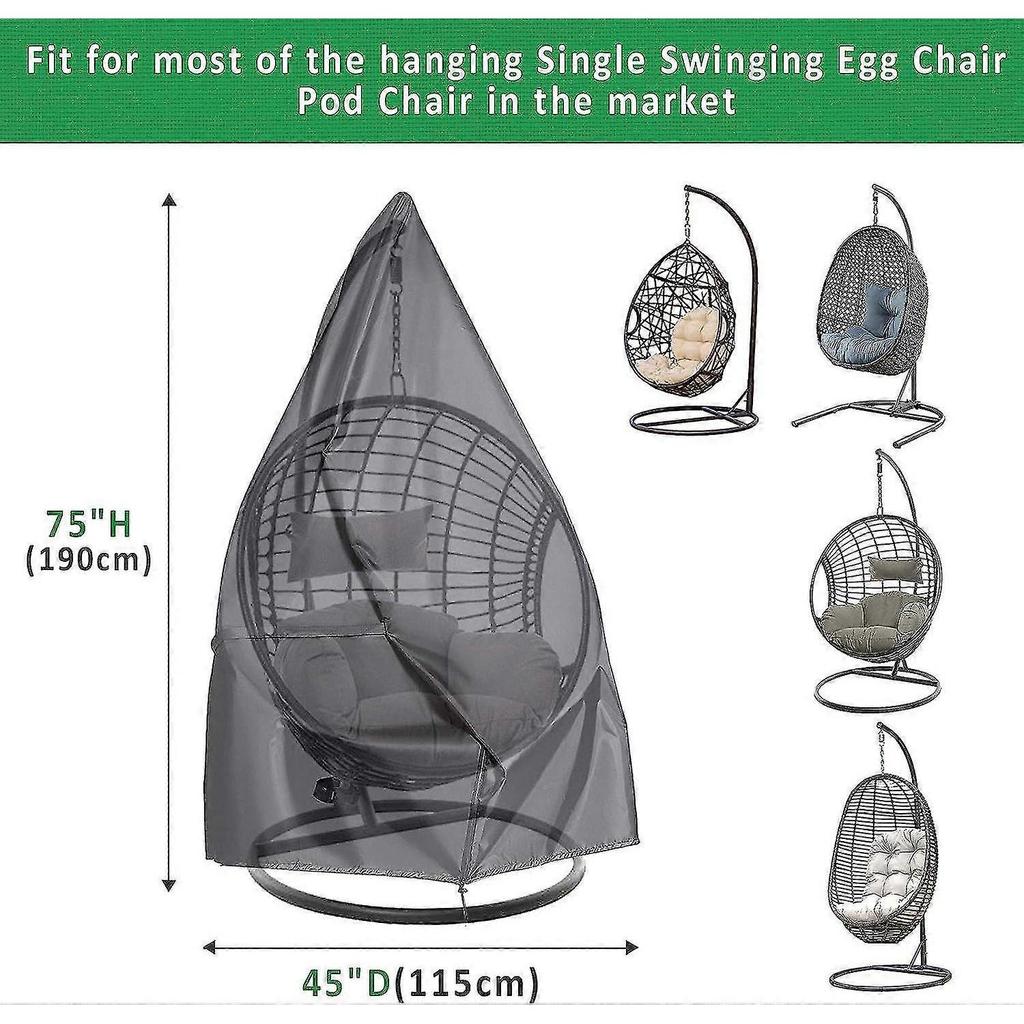 Patio Egg Chair Cover 600d Outdoor Rattan Swing Covers For Large Eggs Waterproof Dustproof Garden Furniture Cover With Outdoor Chair Cover,190x115cm