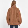 Women's Fleece Jacket Long Sleeve Zip Up Sherpa Coats Fall Winter Loose Fit Fuzzy Outerwear with Pockets