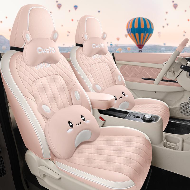 2022 ORA Good Cat Cartoon Car Seat Cover: Full Coverage, One-Piece Design