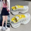 Spring Summer 2025 New Style Women's Casual Sneakers Vintage Thick Bottom Breathable Mesh Shoes Increased Height