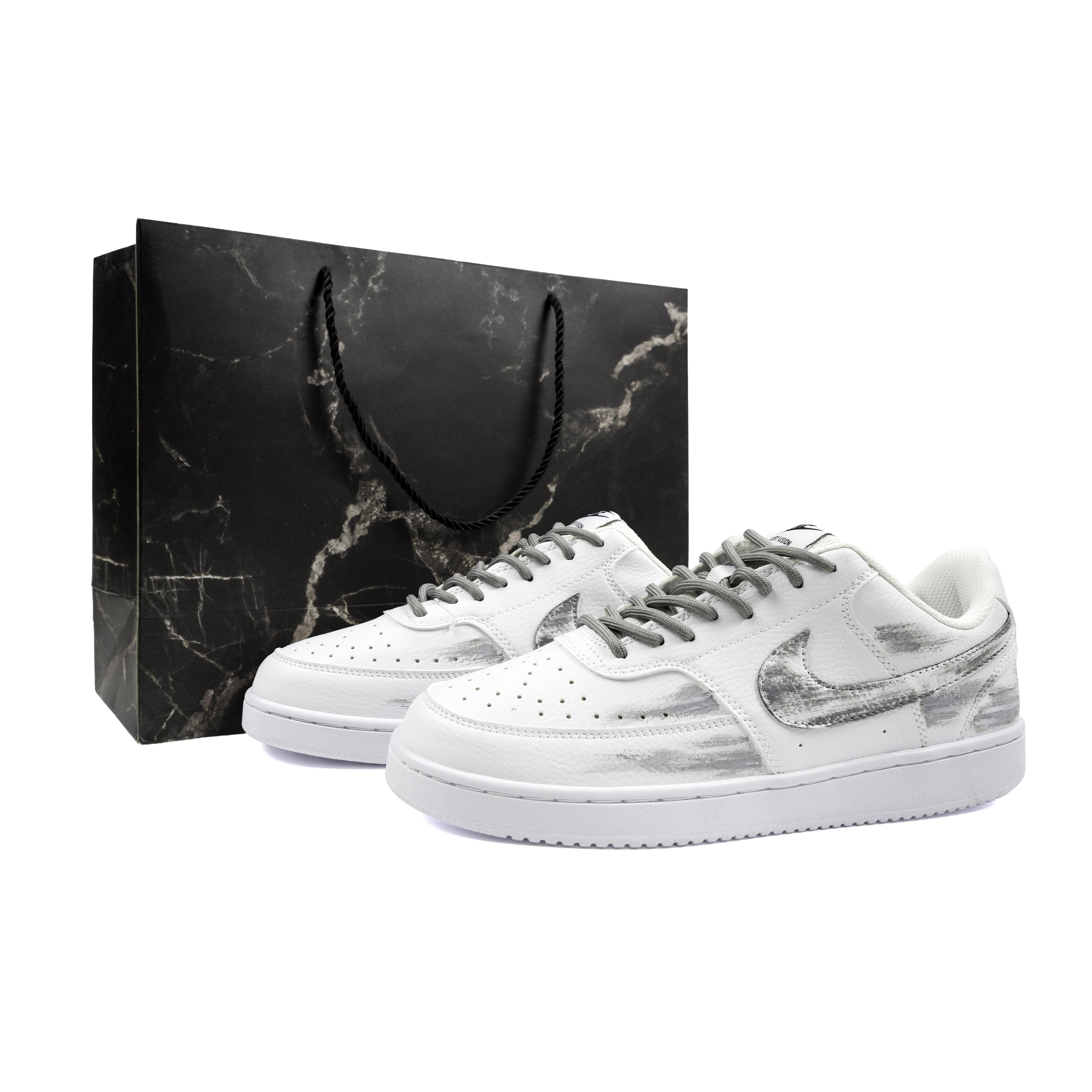 

Nike Court Vision Gray Track Shopping Bag Cushioning Abrasion Resistant Breathable Slip Resistant Low top DH2987-101(team1747-) 43