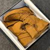 Bohemian Style Mid-Calf Cowboy Boots with Lace-Up Foldable Design, Women's Slimming Slouch Boots.