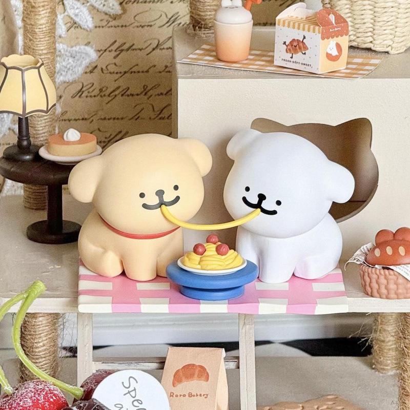 Line Puppy Happy Connect Series Action Figure Maltese Anime Doll Collection Model Ornament Toys Girl Surprise Gift