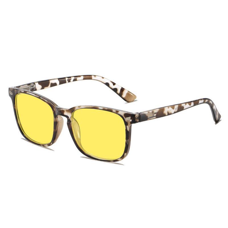 2026 Square Frame Sports Sunglasses Men Women Blue Light Blocking Computer Eyewear Yellow Red Lenses Outdoor UV400 Sun Glasses