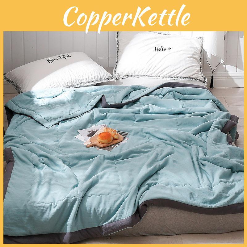 Bed Childrens Summer Quilt With Water Wash Cotton Fabric And Pattern Quilted