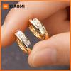 Huitan Gorgeous Women Hoop Earrings Eelegant Circle Daily Lady Party Accessories Fashion Wedding Engagement Jewelry Inlaid CZ