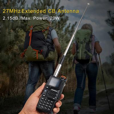 Vysílačka 27 MHz, zatahovací CB, přenosná rádiová teleskopická anténa s vysokým ziskem, SMA-samice, SMA-samec, BNC konektory