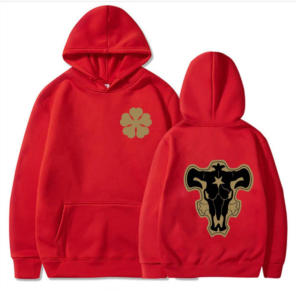 Japanischer Anime Harajuku Black Clover Unisex Hoodies Herren Hoodie Streetwear Casual Black bull Logo Hoodies Sweatshirts