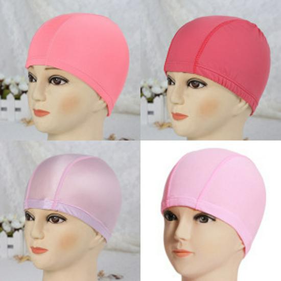 Adult Unisex Comfortable Swimming Cap - Fabric Design with Ear and Hair Protection, Individually Packed