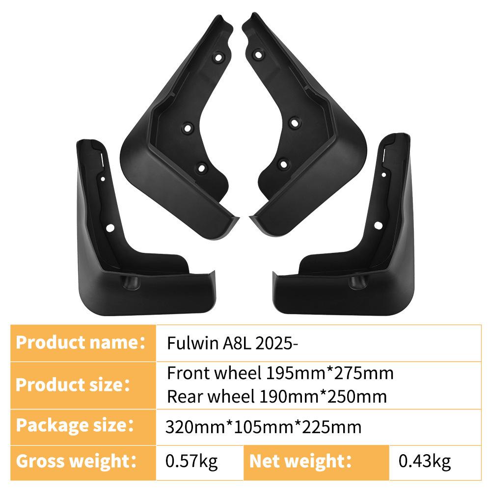 

Suitable for Chery Fengyun Fulwin A8L 2025 car fender tiles and front and rear tires without drilling installation армия зеленый