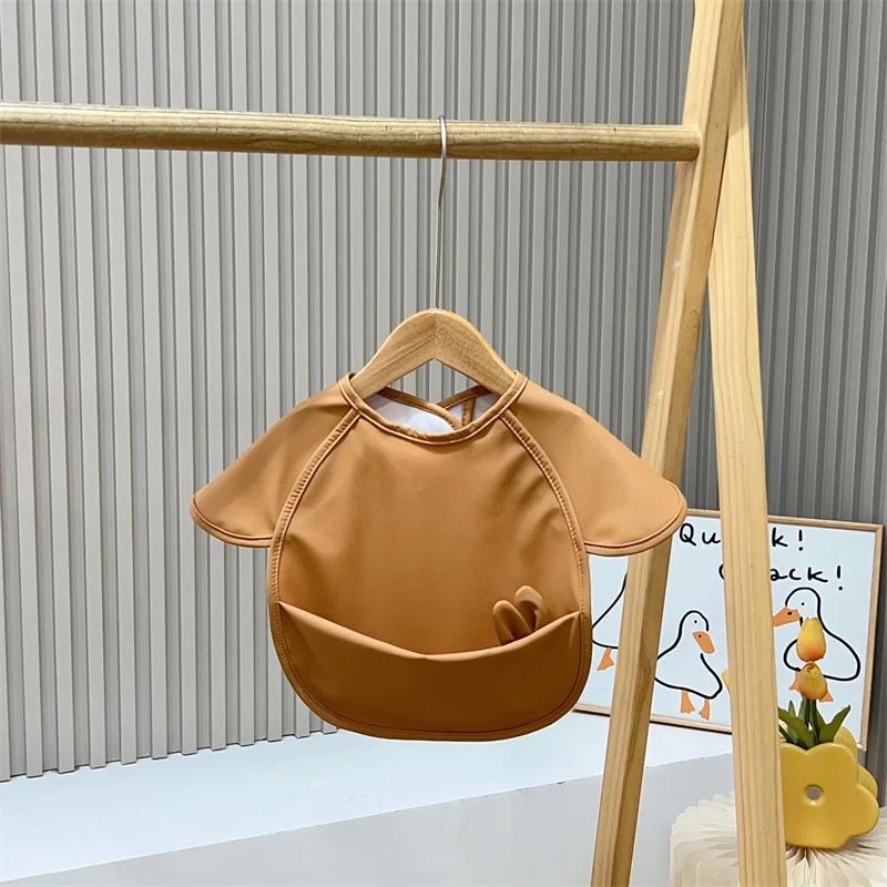 Waterproof Baby Bibs Cartoon Girls Boys Newborn Infant Meals Bib Anti-dirty Saliva Bibs Sleeveless Children Smock Feeding Aprons