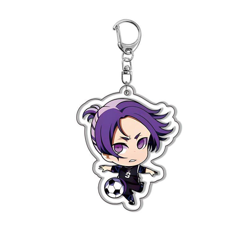 Blue Lock 2 Anime Acrylic Durable Keychain Creative Pendant Hanging Ornament Accessory Featuring Isagi Yoichi and Bachira Meguru