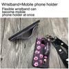 Back Cover Anti-dust Phone Case For Nokia 5.4 Wrist Strap Anti-knock Kickstand Shockproof Wristband Flower Phone Holder
