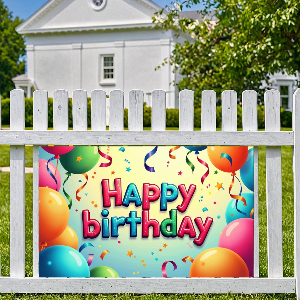 Portable Party Banner Festive Easy-to-hang Colorful Event Decoration Eye-catching Colorful Banner for Special Occasion